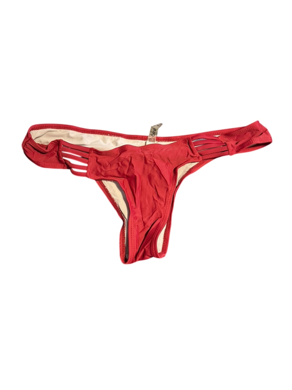 Cupshe Maroon Strappy Bikini Bottom
